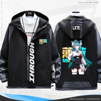 Neverness to Everness (NTE) Mint Inspired Hooded Jacket - Loose Fit Urban Streetwear for Men and Women