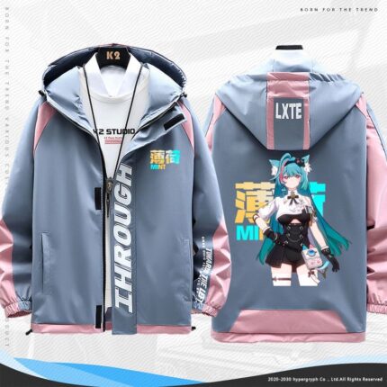 Neverness to Everness (NTE) Mint Inspired Hooded Jacket - Loose Fit Urban Streetwear for Men and Women