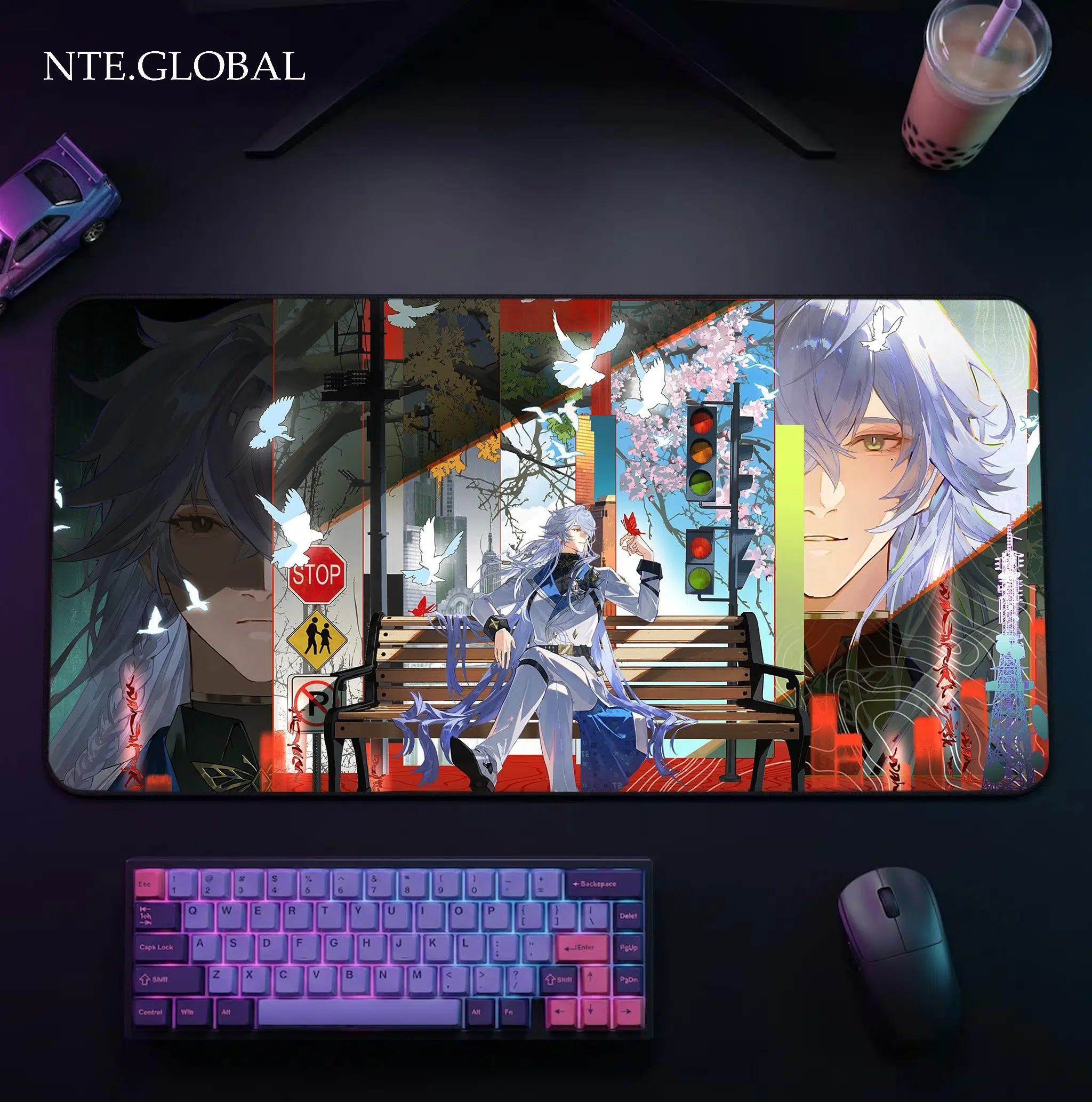 Neverness to Everness (NTE) Baicang "Urban Solitude" Large Gaming Mouse Pad – HD Desk Mat | nte.global