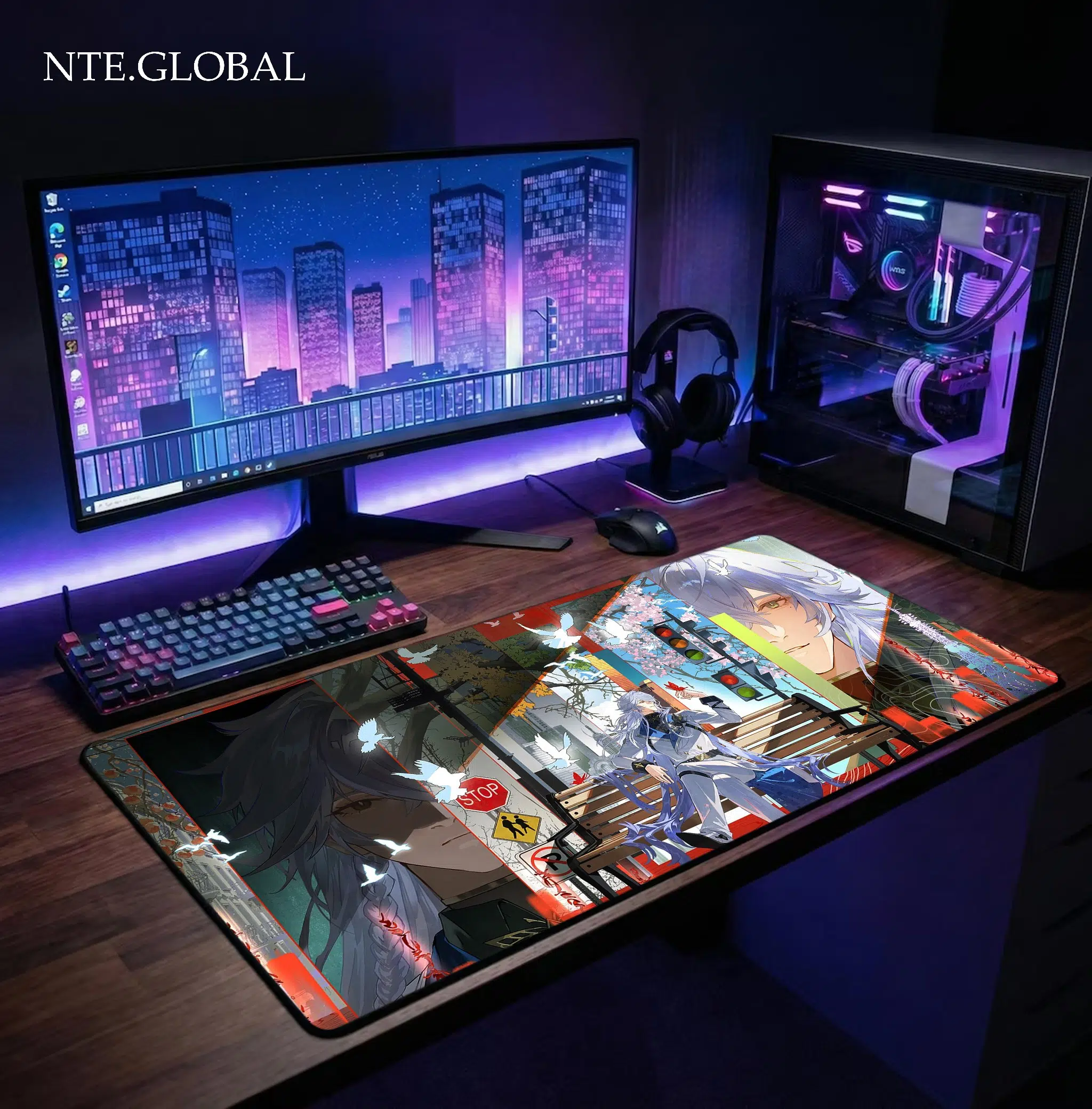 Neverness to Everness (NTE) Baicang "Urban Solitude" Large Gaming Mouse Pad – HD Desk Mat | nte.global