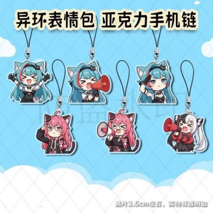 NTE Chibi Double-Sided Acrylic Mobile Phone Mint, Nanally, Lacrimosa Keychain Charm