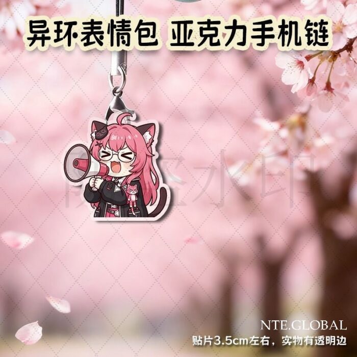 NTE Chibi Double-Sided Acrylic Mobile Phone Mint, Nanally, Lacrimosa Keychain Charm