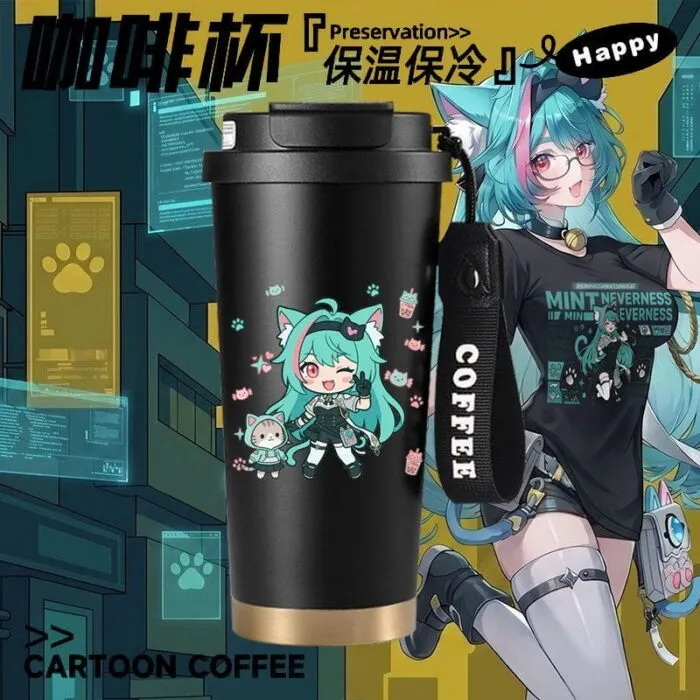 Neverness to Everness (NTE) Character Insulated Coffee Tumbler – Nanally / Mint Edition
