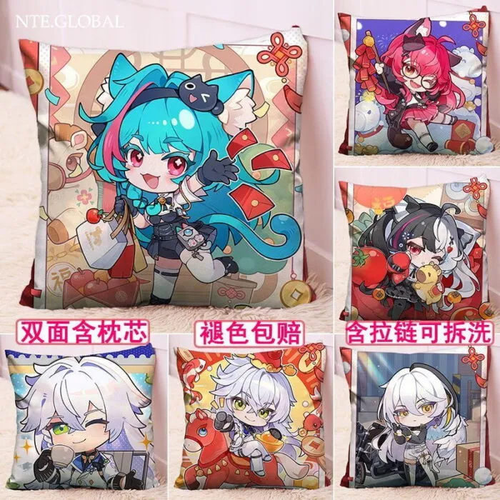 Neverness to Everness (NTE) Chibi Character Square Pillow – Festive Series | nte.global