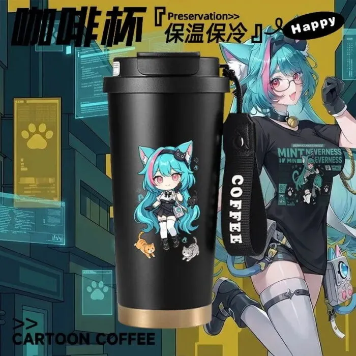 Neverness to Everness (NTE) Character Insulated Coffee Tumbler – Nanally / Mint Edition