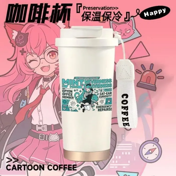 Neverness to Everness (NTE) Character Insulated Coffee Tumbler – Nanally / Chiz / Mint Edition