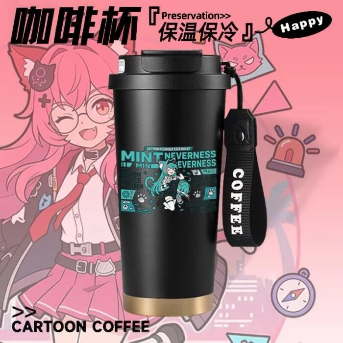 Neverness to Everness (NTE) Character Insulated Coffee Tumbler – Nanally / Chiz / Mint Edition