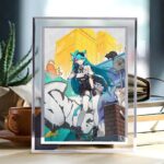NTE Mint Crystal Glass Photo Frame