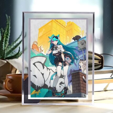 NTE Mint Crystal Glass Photo Frame