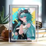 NTE Mint Crystal Glass Photo Frame