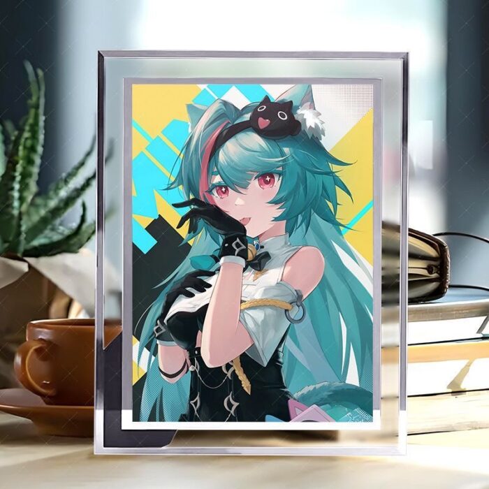 NTE Mint Crystal Glass Photo Frame