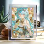 NTE Mint Crystal Glass Photo Frame