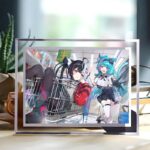 NTE Mint and Lacrimosa Crystal Glass Photo Frame
