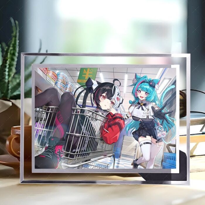 NTE Mint and Lacrimosa Crystal Glass Photo Frame