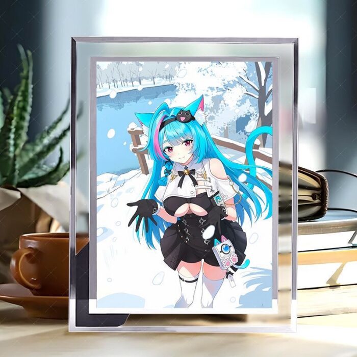 NTE Mint Crystal Glass Photo Frame