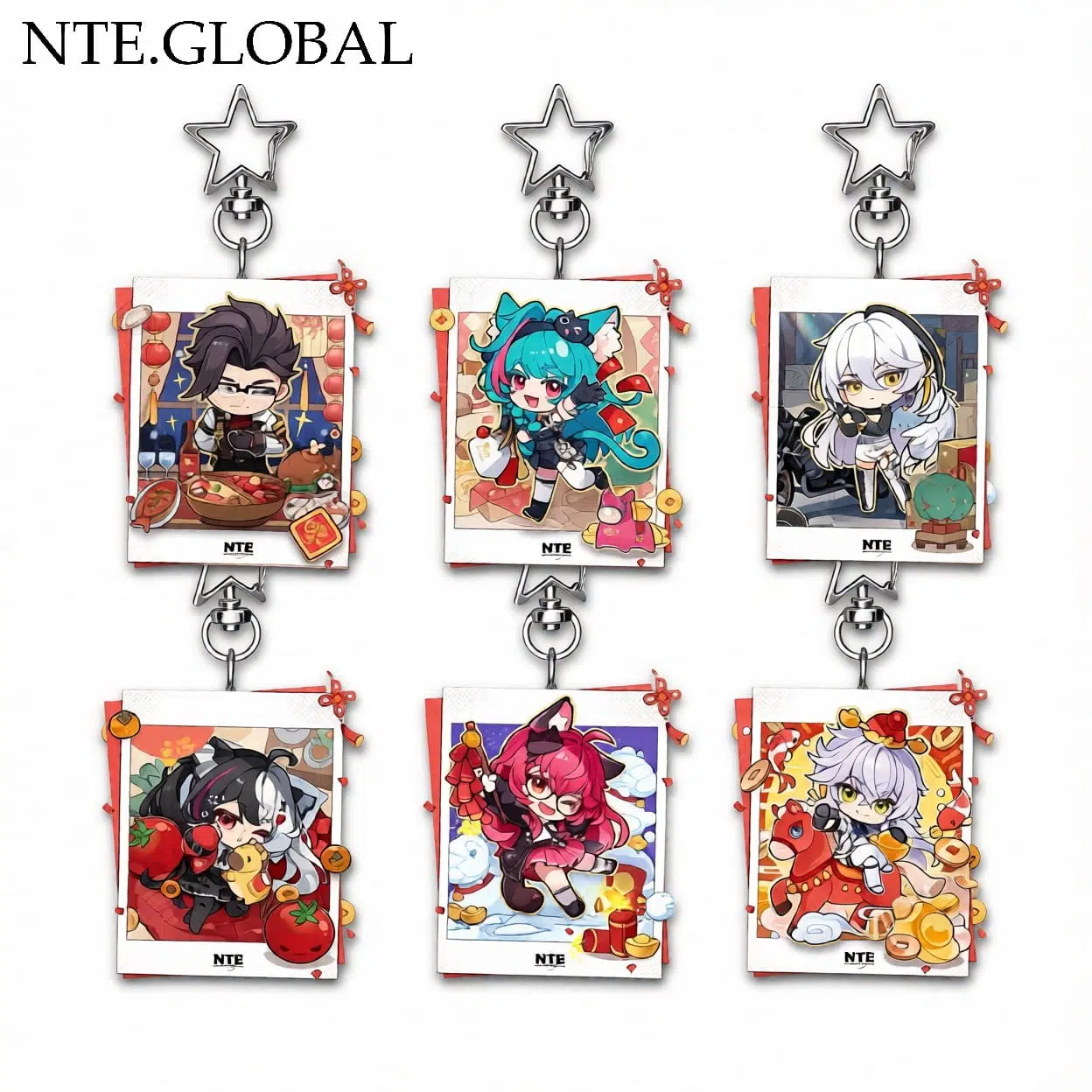 Neverness to Everness (NTE) Chibi Character "Instant Photo" Acrylic Keychain – Festive Series | nte.global
