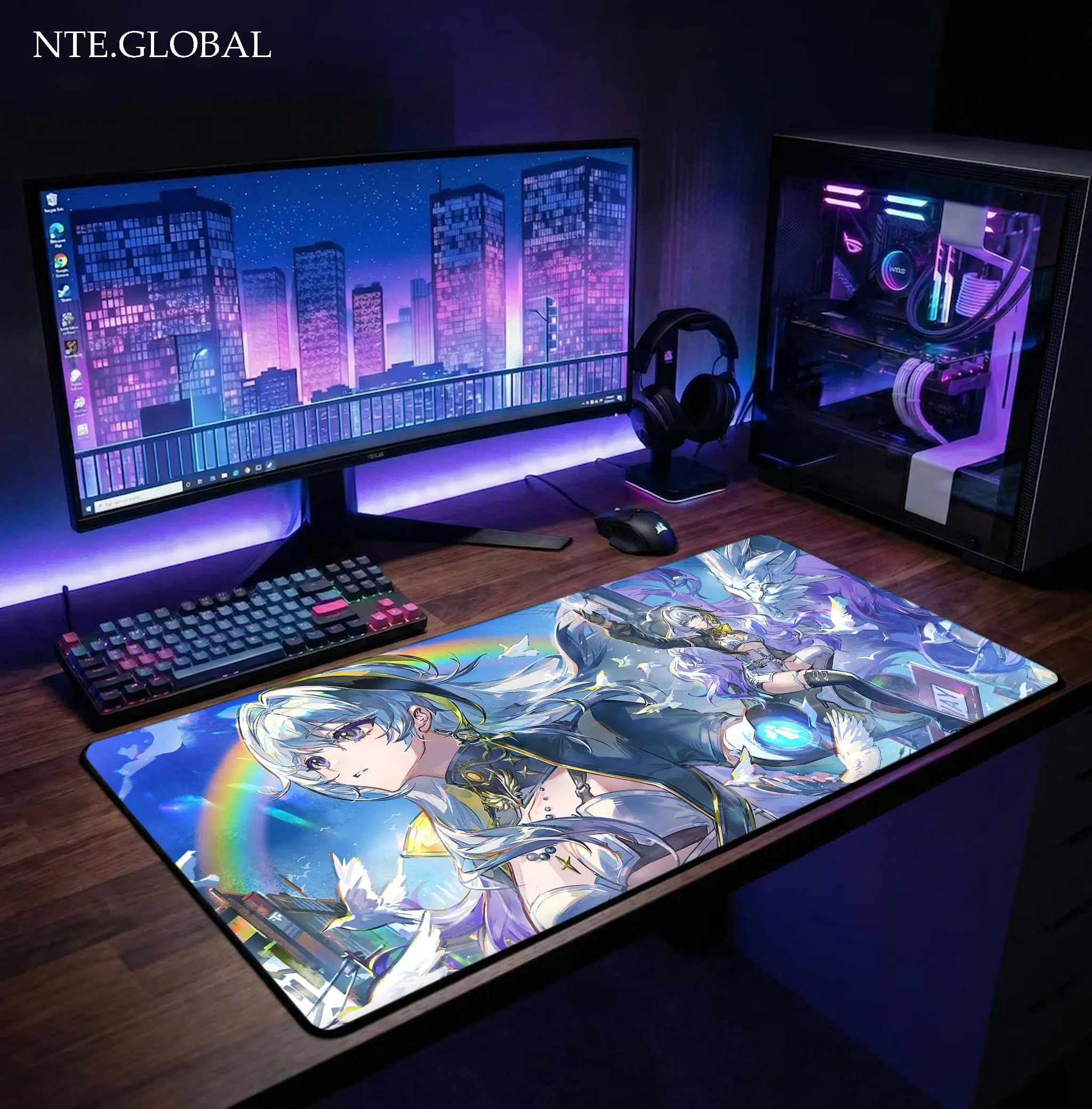NTE Fan Art Creation Hathor "Celestial Wing" Large Gaming Mouse Pad – HD Desk Mat