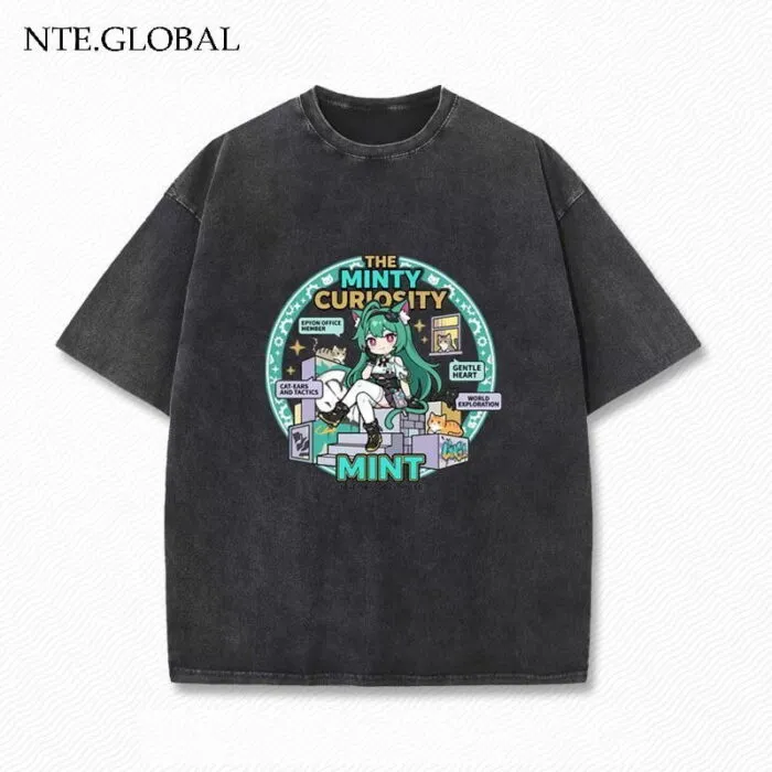 NTE Retro Distressed Chiz, Mint, Nanally Summer Oversize T-Shirt | nte.global