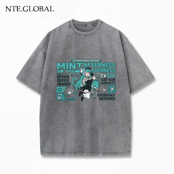 NTE Retro Distressed Chiz, Mint, Nanally Summer Oversize T-Shirt | nte.global