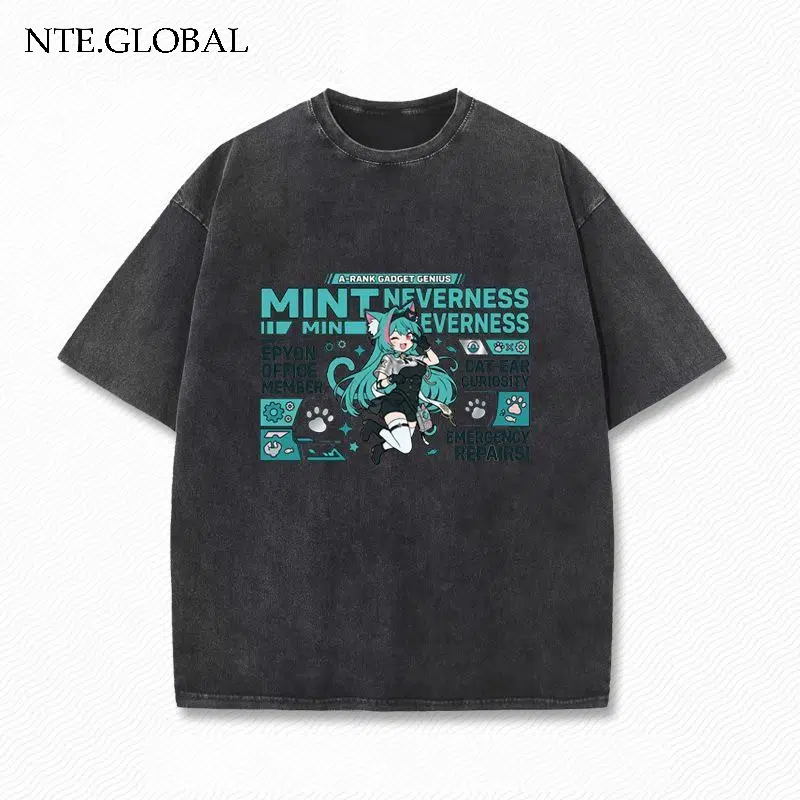 NTE Retro Distressed Chiz, Mint, Nanally Summer Oversize T-Shirt | nte.global