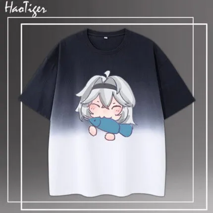 NTE Nanally Mint Zero Gradient T-Shirt Neverness to Everness Merch ナナリ Menthe ミント ゼロ Neverness to Everness グッズ NTE グッズ 이환 굿즈 나나리 민트 제로 | nte.global