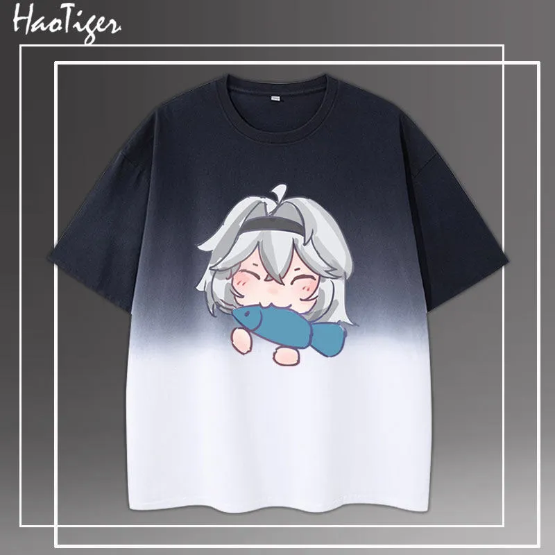 NTE Nanally Mint Zero Gradient T-Shirt Neverness to Everness Merch ナナリ Menthe ミント ゼロ Neverness to Everness グッズ NTE グッズ 이환 굿즈 나나리 민트 제로 | nte.global