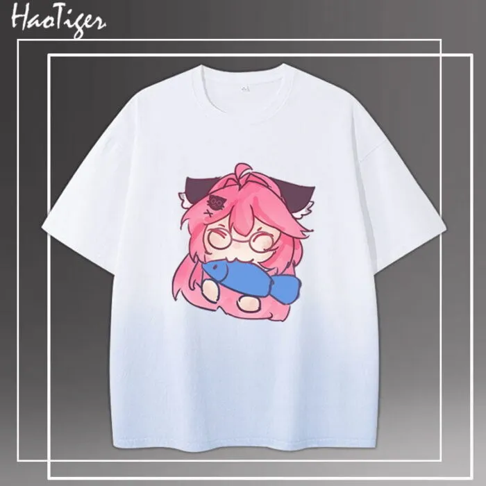NTE Nanally Mint Zero Gradient T-Shirt Neverness to Everness Merch ナナリ Menthe ミント ゼロ Neverness to Everness グッズ NTE グッズ 이환 굿즈 나나리 민트 제로 | nte.global