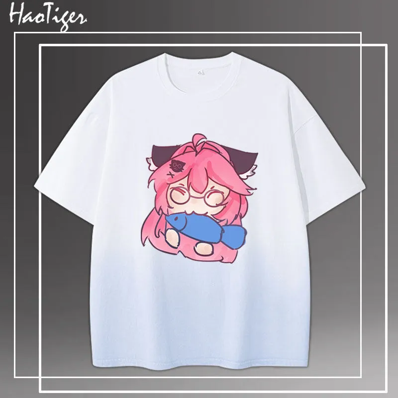 NTE Nanally Mint Zero Gradient T-Shirt Neverness to Everness Merch ナナリ Menthe ミント ゼロ Neverness to Everness グッズ NTE グッズ 이환 굿즈 나나리 민트 제로 | nte.global