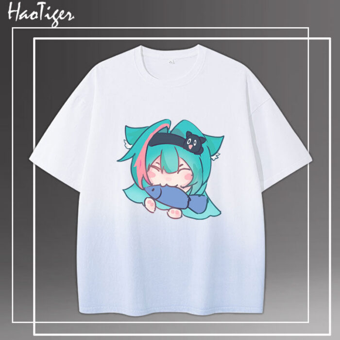 NTE Nanally Mint Zero Gradient T-Shirt Neverness to Everness Merch ナナリ Menthe ミント ゼロ Neverness to Everness グッズ NTE グッズ 이환 굿즈 나나리 민트 제로 | nte.global