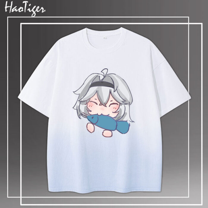 NTE Nanally Mint Zero Gradient T-Shirt Neverness to Everness Merch ナナリ Menthe ミント ゼロ Neverness to Everness グッズ NTE グッズ 이환 굿즈 나나리 민트 제로 | nte.global