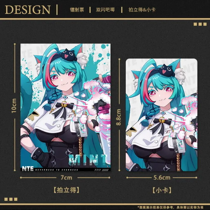 NTE Mint Nanally Laser Ticket Badge Photocard Set Neverness to Everness Merch - Image 8
