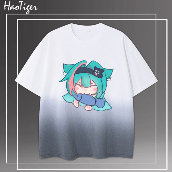 NTE Nanally Mint Zero Gradient T-Shirt Neverness to Everness Merch ナナリ Menthe ミント ゼロ Neverness to Everness グッズ NTE グッズ 이환 굿즈 나나리 민트 제로 | nte.global