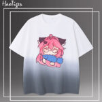 NTE Nanally Mint Zero Gradient T-Shirt Neverness to Everness Merch ナナリ Menthe ミント ゼロ Neverness to Everness グッズ NTE グッズ 이환 굿즈 나나리 민트 제로 | nte.global