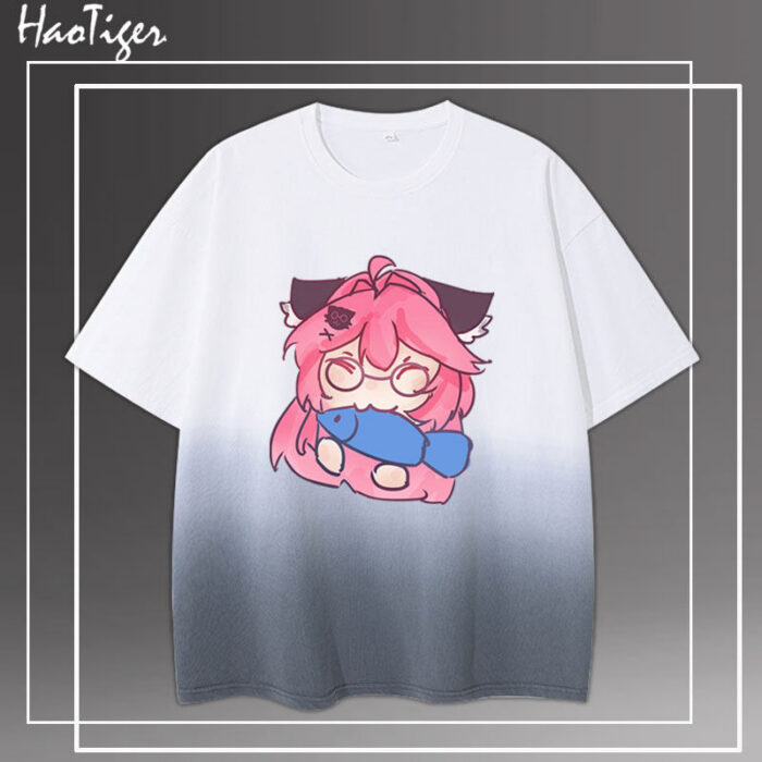 NTE Nanally Mint Zero Gradient T-Shirt Neverness to Everness Merch ナナリ Menthe ミント ゼロ Neverness to Everness グッズ NTE グッズ 이환 굿즈 나나리 민트 제로 | nte.global
