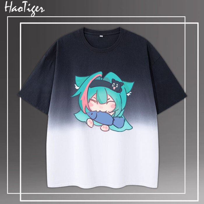 NTE Nanally Mint Zero Gradient T-Shirt Neverness to Everness Merch ナナリ Menthe ミント ゼロ Neverness to Everness グッズ NTE グッズ 이환 굿즈 나나리 민트 제로 | nte.global