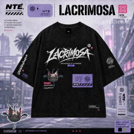 Lacrimosa NTE Sleep In Nightmare T-Shirt Devilish Inspiration 라크리모사 이환 굿즈 Neverness to Everness グッズ nte.global