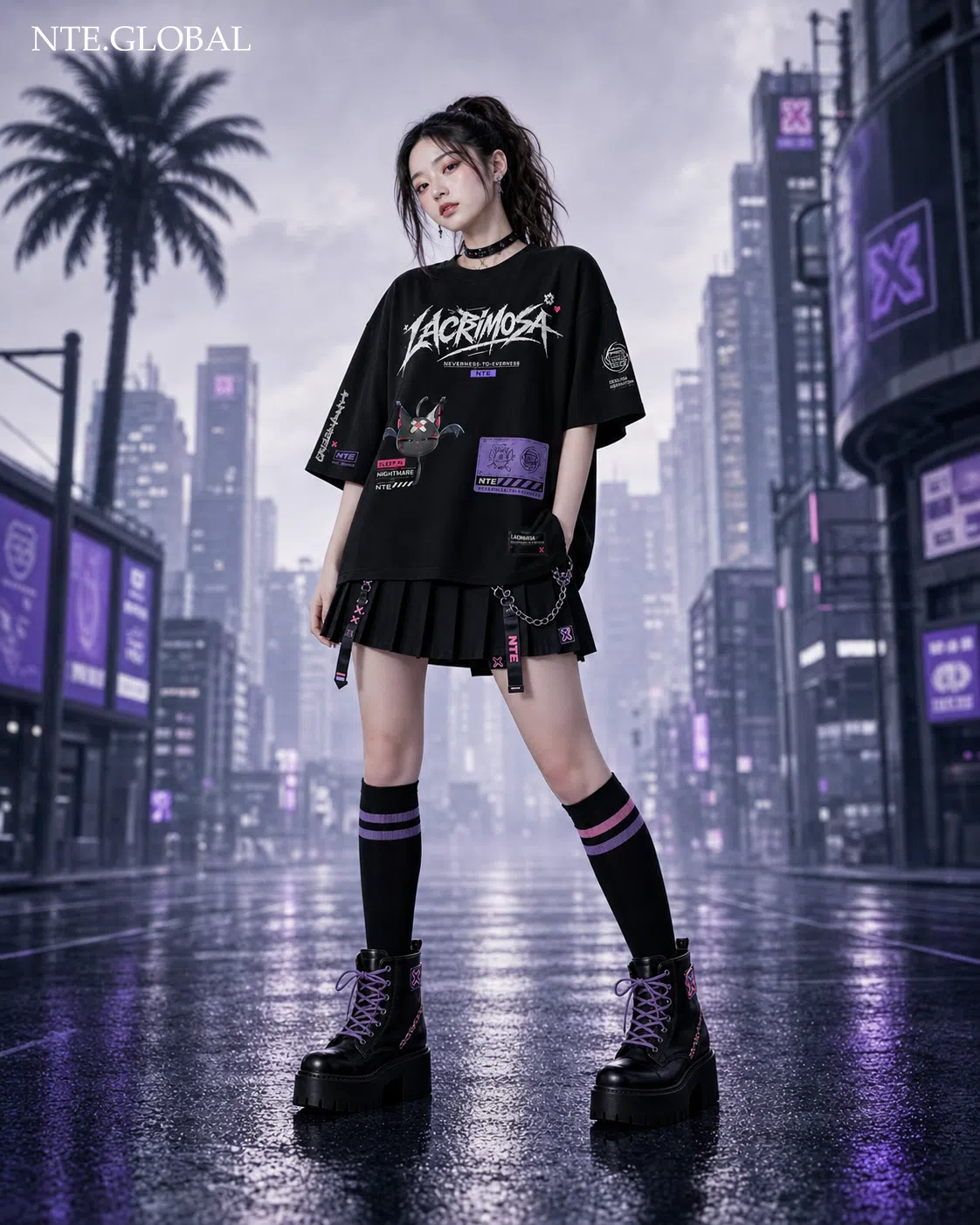 Lacrimosa NTE Sleep In Nightmare T-Shirt Devilish Inspiration 라크리모사 이환 굿즈 Neverness to Everness グッズ nte.global