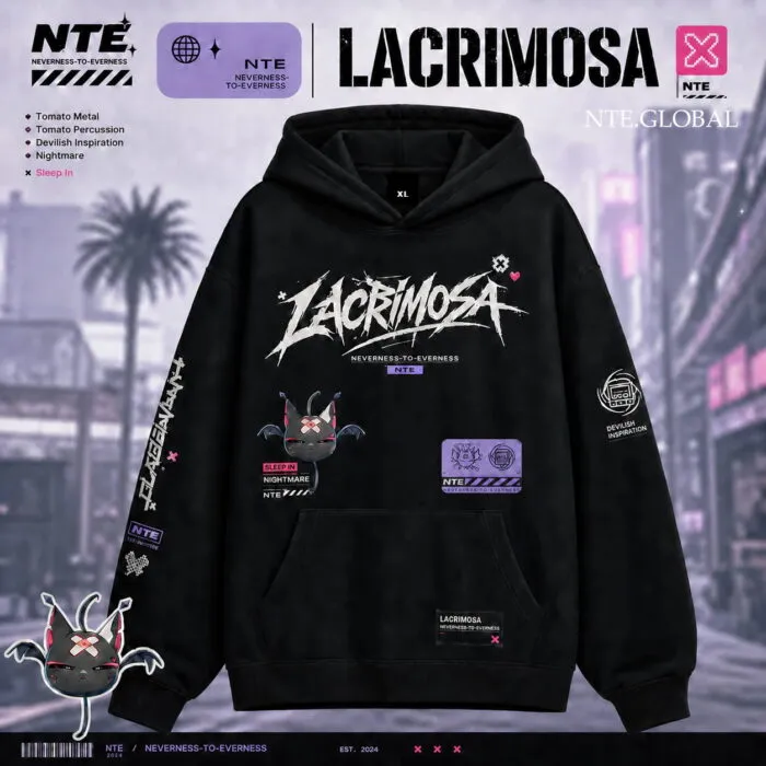 Lacrimosa NTE Sleep In Nightmare Hoodie Devilish Inspiration 라크리모사 이환 굿즈 Neverness to Everness グッズ nte.global
