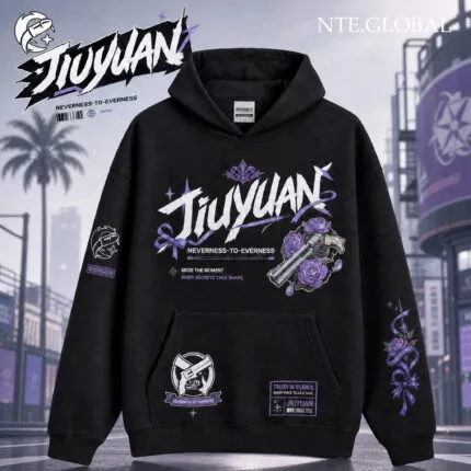 Jiuyuan NTE Silent Truth Hoodie Seize the Moment Streetwear 구원 이환 굿즈 Neverness to Everness グッズ nte.global