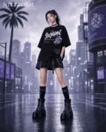 Jiuyuan NTE Silent Truth T-Shirt Seize the Moment Streetwear 구원 이환 굿즈 Neverness to Everness グッズ nte.global