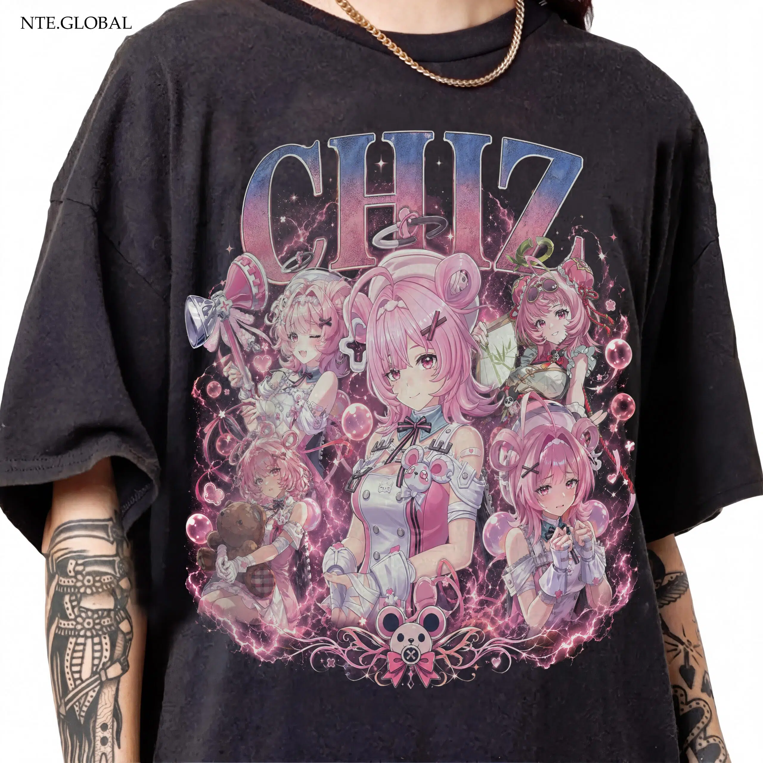 Neverness to Everness (NTE) Chiz "Sparkling Energy" Vintage Graphic T-Shirt – Retro Streetwear Edition | nte.global