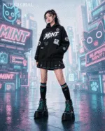 Mint NTE T-Shirt Minty Whirlwind Urban Pop Streetwear 민트 이환 굿즈 Neverness to Everness グッズ nte.global