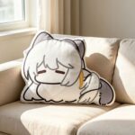 NTE Neverness to Everness Mint, Nanally, Hotori, Esper Zero Chibi Cat Plush Pillow – Cute Anime Cushion Gift | nte.global NTE グッズ 이환 굿즈 | Nanally, NTE 나나리, NTE ナナリ, Mint, NTE 민트, NTE ミント, Hotori
