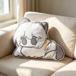 NTE Neverness to Everness Mint, Nanally, Hotori, Esper Zero Chibi Cat Plush Pillow – Cute Anime Cushion Gift | nte.global NTE グッズ 이환 굿즈 | Nanally, NTE 나나리, NTE ナナリ, Mint, NTE 민트, NTE ミント, Hotori