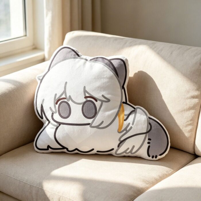 NTE Neverness to Everness Mint, Nanally, Hotori, Esper Zero Chibi Cat Plush Pillow – Cute Anime Cushion Gift | nte.global NTE グッズ 이환 굿즈 | Nanally, NTE 나나리, NTE ナナリ, Mint, NTE 민트, NTE ミント, Hotori