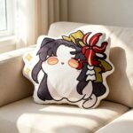 NTE Neverness to Everness Mint, Nanally, Hotori, Esper Zero Chibi Cat Plush Pillow – Cute Anime Cushion Gift | nte.global NTE グッズ 이환 굿즈 | Nanally, NTE 나나리, NTE ナナリ, Mint, NTE 민트, NTE ミント, Hotori