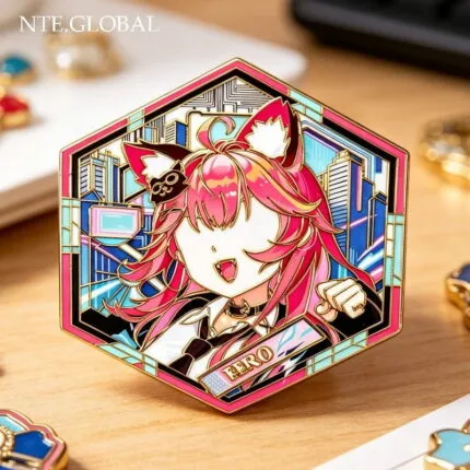 Nanally NTE Hexagonal Enamel Badge 나나리 이환 굿즈 nte.global