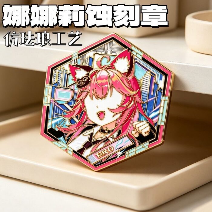 Nanally NTE Hexagonal Enamel Badge 나나리 이환 굿즈 nte.global