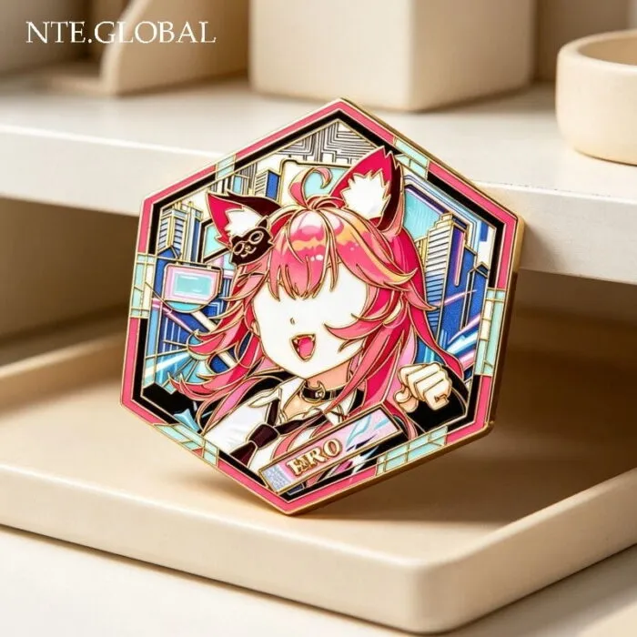 Nanally NTE Hexagonal Enamel Badge 나나리 이환 굿즈 nte.global