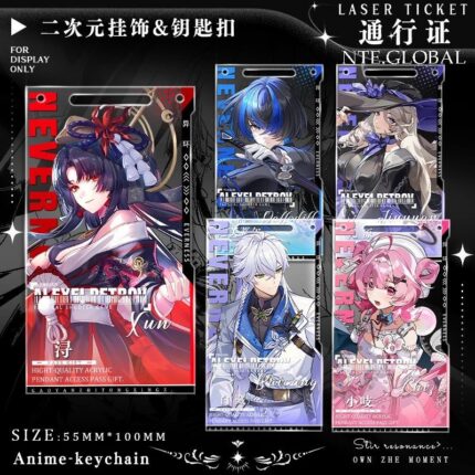 NTE Neverness to Everness Character Laser Ticket Acrylic Keychain – Anime Pass Card Pendant | Neverness to Everness グッズ 이환 굿즈 | nte.global